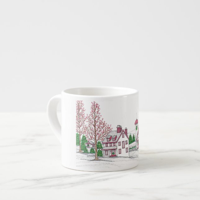 Espresso Taza de Expreso Granja de Navidad (Izquierda)