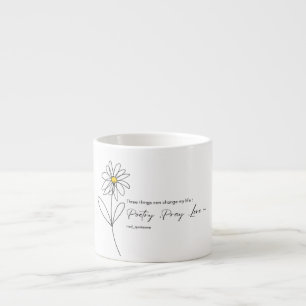 Espresso Taza de flor de margarita de poesía