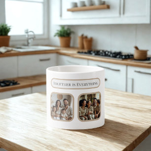 Espresso Taza de Foto Familiar Personalizada – Juntos es To