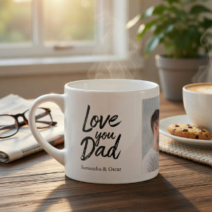 Espresso Taza de Foto Personalizada para Papá   Nombres de 