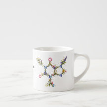 Taza de Molécula de Cafeína Botánica