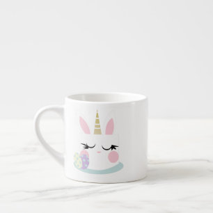 Espresso Taza de Pascua linda unicornio conejo
