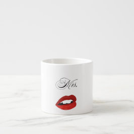 Espresso Taza de San Valentín de Beso de Labial