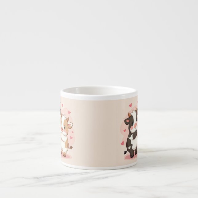 Espresso Taza de vaca adorable (Frente)