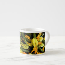 Taza de Venecia en casa - flores del calabacín