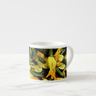 Espresso Taza de Venecia en casa - flores del calabacín
