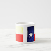 Taza del café express de la bandera de Tejas