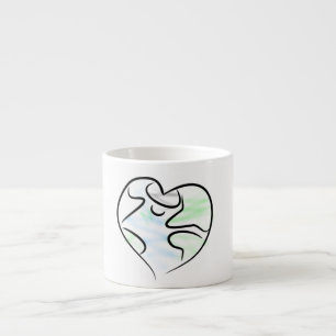 Espresso Taza del café express de la tierra del amor