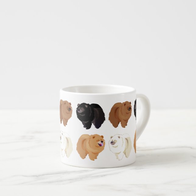 Espresso taza del café express del perro chino de perro (Derecha)