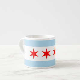 Espresso Taza del jumbo de la bandera de Chicago