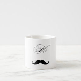 Espresso Taza divertida de San Valentín con bigote