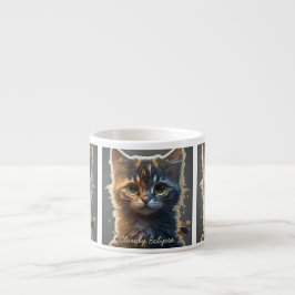 Espresso Taza Especial de Gatito Carey de Ojos Grandes