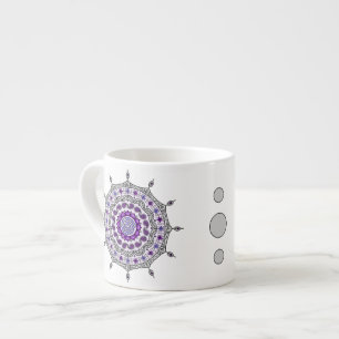 Espresso Taza especial de plata Fantasía Mehndi
