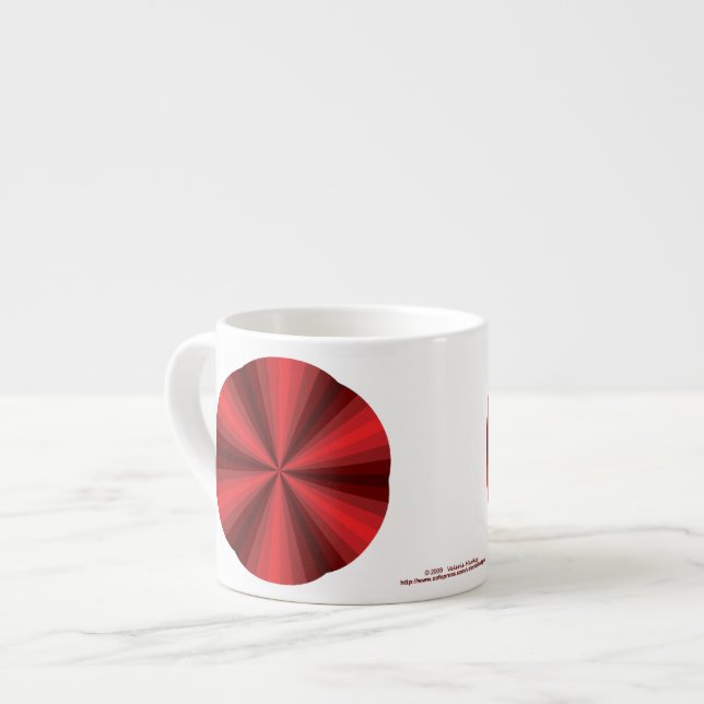 Espresso Taza especial roja de ilusión óptica (Izquierda)