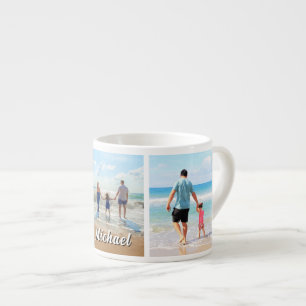 Espresso Taza Espress con nombre personalizado y collage de