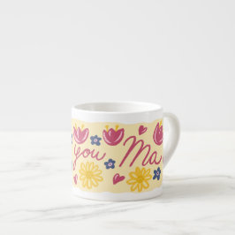 Espresso Taza floral «Te quiero, mamá»: regalo del Día de l