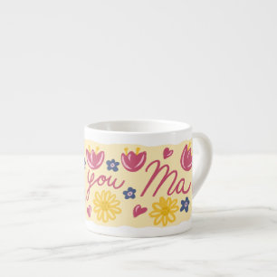 Espresso Taza floral «Te quiero, mamá»: regalo del Día de l