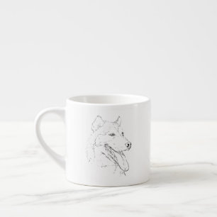 Espresso Taza Husky – Taza de café con ilustración de perro