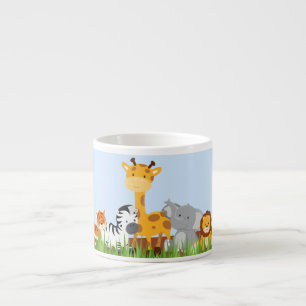 Espresso Taza linda azul del café express de los animales