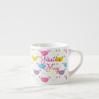 Espresso Taza linda de la niña de la impresión del gatito
