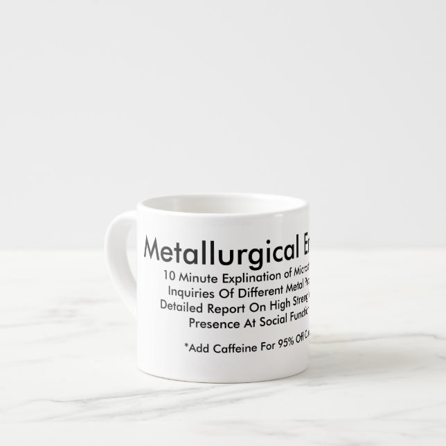 Espresso Taza metalúrgica de la ingeniería (Izquierda)