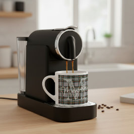 Espresso Taza Mini de Café de Cuadros Escoceses Personaliza