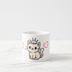 Espresso Taza para amantes de gatos con adorable gatito en 