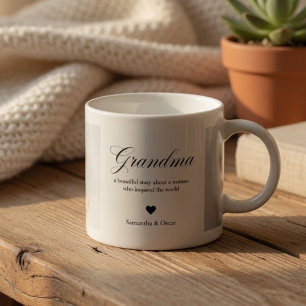 Espresso Taza Personalizada con Foto de la Abuela Abuela Pe