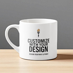 Espresso Taza Personalizada Minimalista de Marca de Empresa