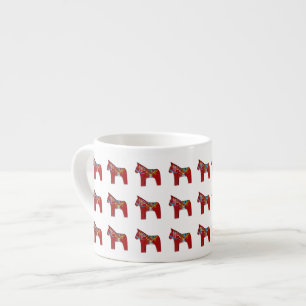 Espresso Taza roja del café express del caballo de Dala