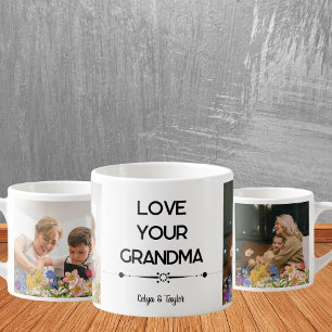 Espresso Una taza de Collage de fotos moderna para la abuel
