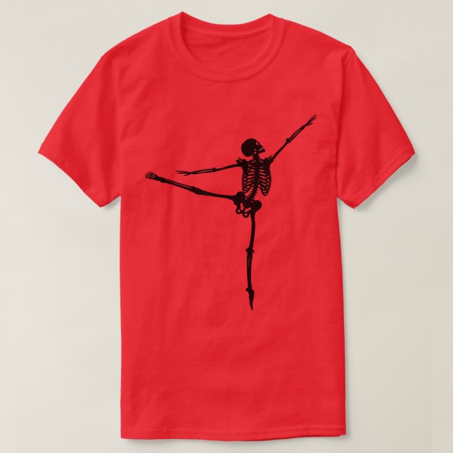 Esqueleto bailarín - Camiseta de baile ballet (Diseño del anverso)
