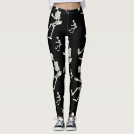 esqueleto blanco negro leggings ella