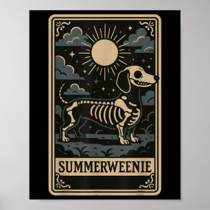 Esqueleto de Dachshund Summerween Arte de Perro Vi