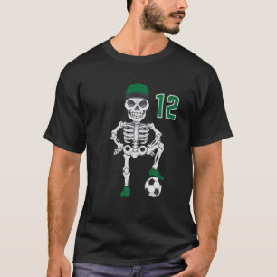 Esqueleto de fútbol Jersey Número 12 Regalo de equ