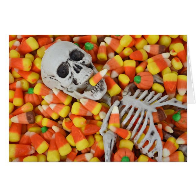 Esqueleto de Halloween en caramelos (Anverso (Horizontal))
