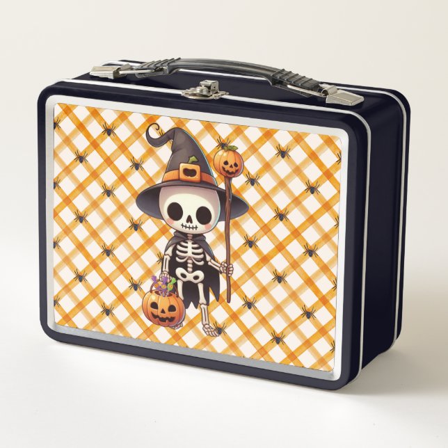 Esqueleto de Halloween lindo y caprichoso (Anverso)