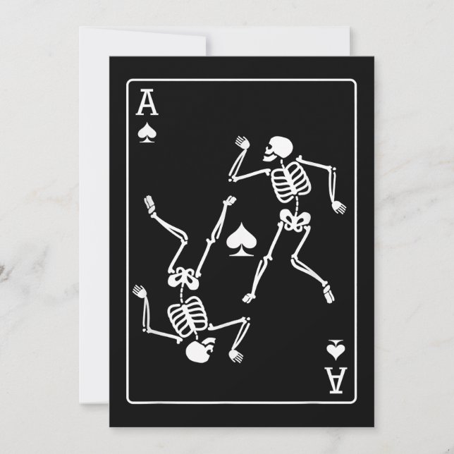 Esqueleto de la tarjeta de juego Ace Poker (Anverso)