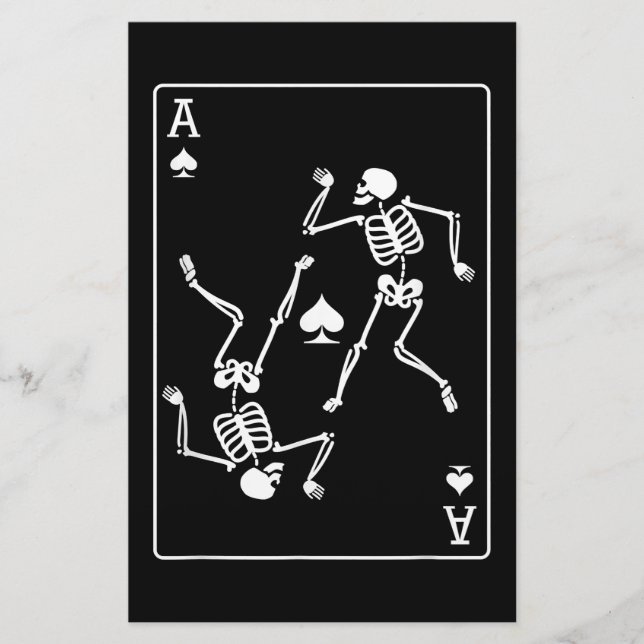 Esqueleto de la tarjeta de juego Ace Poker (Anverso)