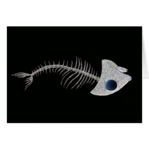 Esqueleto de los pescados en negro