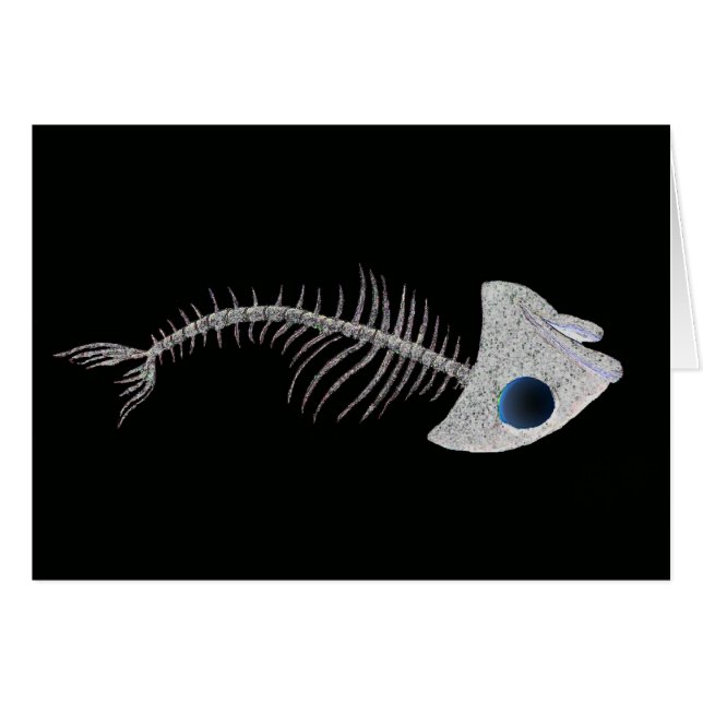 Esqueleto de los pescados en negro (Anverso (Horizontal))