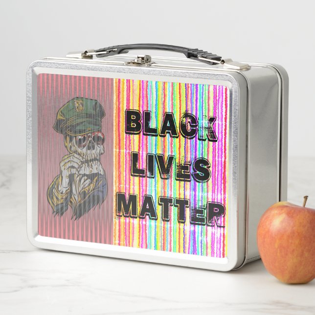 Esqueleto de policía Black Lives Matter (In situ)