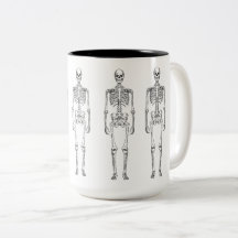 Esqueleto del vintage del inconformista taza del