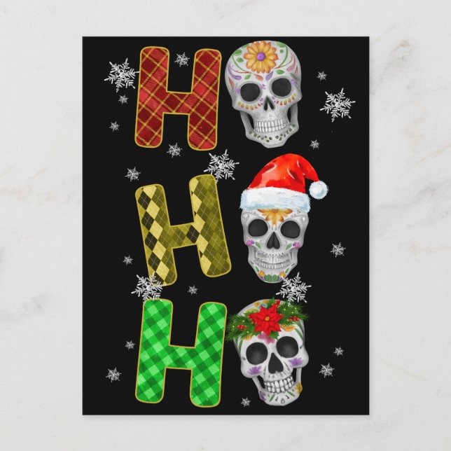 Esqueleto divertidísimas escenas de Navidad feas (Anverso)