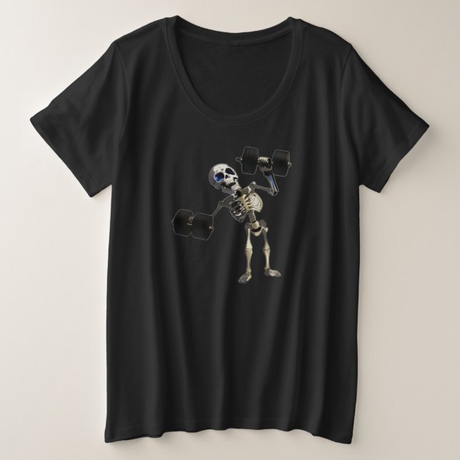 Esqueleto/Halloween/divertido/gimnasio  (Anverso del diseño)