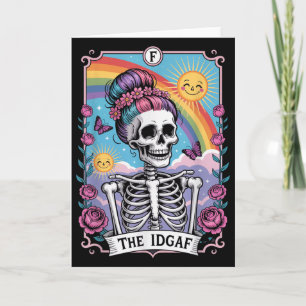Esqueleto sarcástico La Tarjeta de Tarot Divertida
