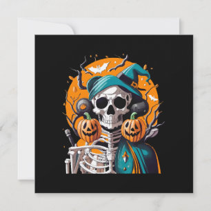 Esqueleto y calabaza