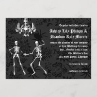 Esqueletos atractivos que casan la invitación