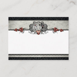 Esqueletos bodas Tarjetas de plaza BLANCO negro y 