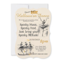 Esqueletos danzantes Invitación al baile Hallowe'e